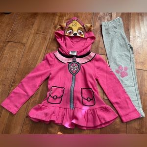 Paw Patrol Hoodie set with Sky hoodie and leggings.  Spin master/Nickelodeon.